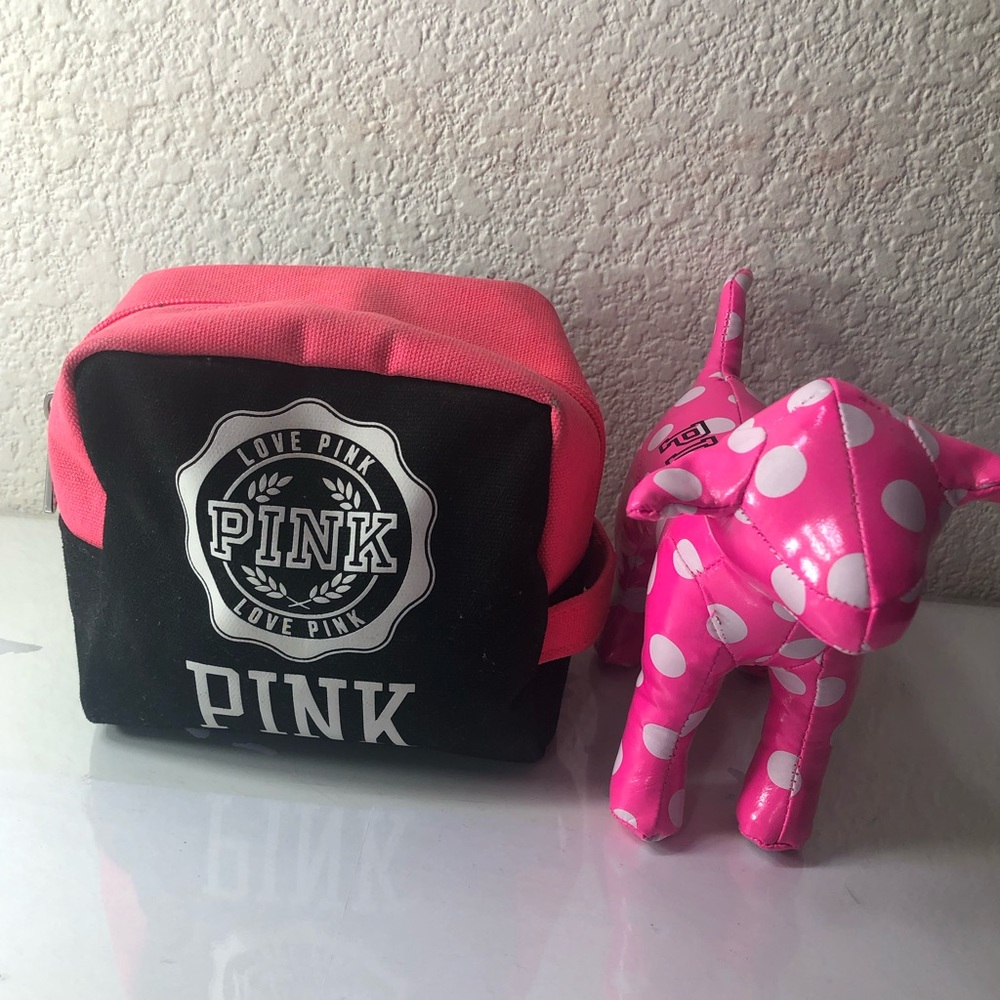 VS PINK Makeup Bag & Dog